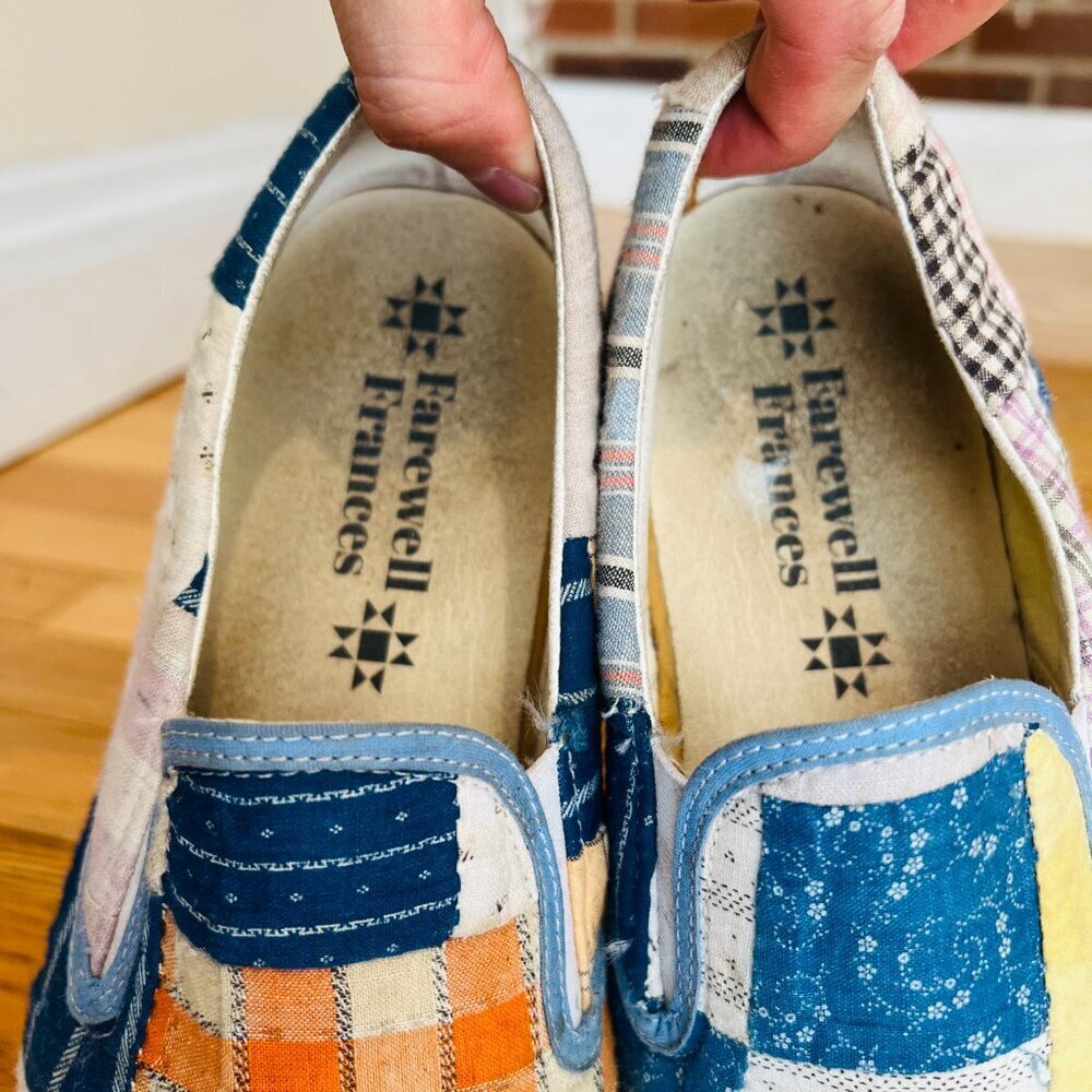 Farewell Frances Vintage Quilted Blanket Shoes Sneakers Size 8 - Picture 8 of 9